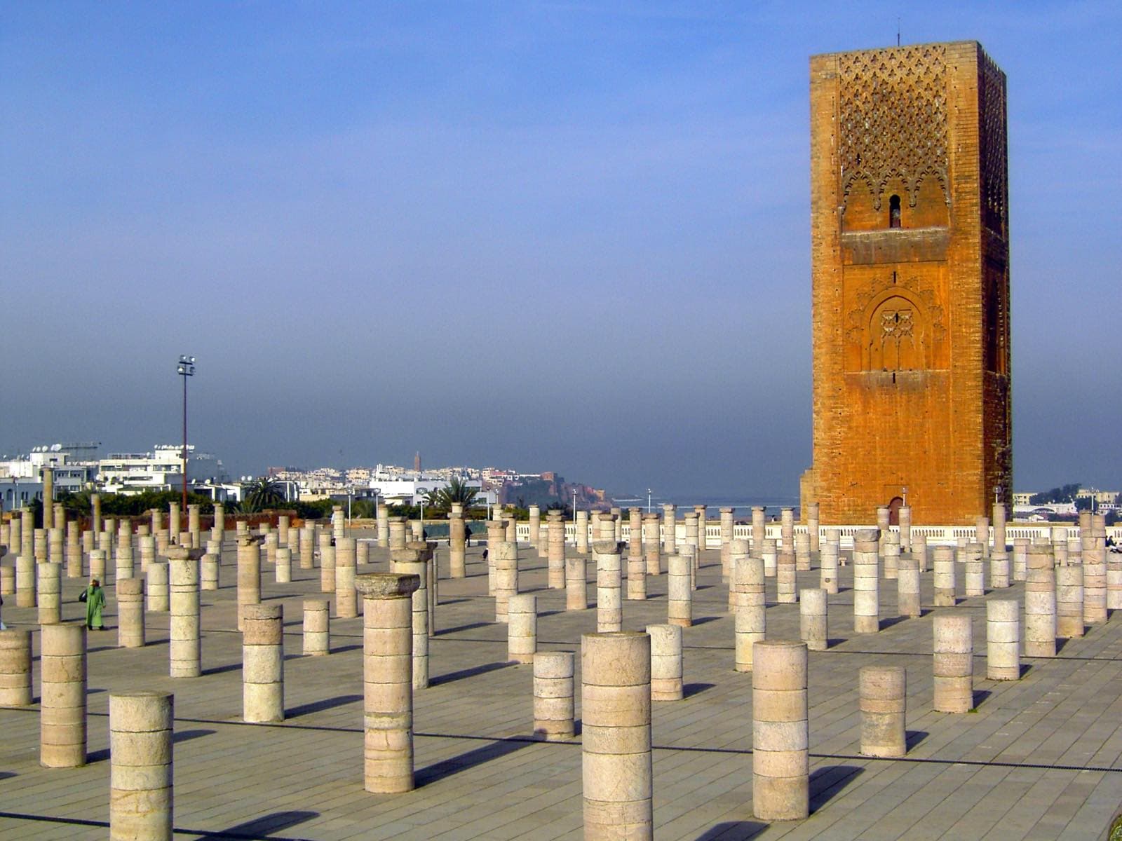 The Hassan Tower and its columns in Rabat, Morocco